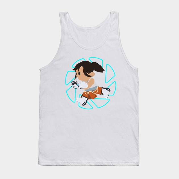 Chell Crossing - Aperture Logo Tank Top by JPenfieldDesigns